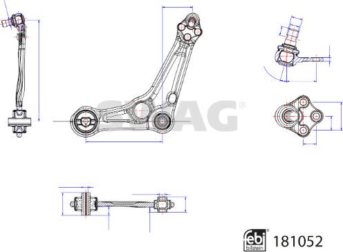 Swag 33 10 8086 - Sospensione a ruote indipendenti www.autoricambit.com