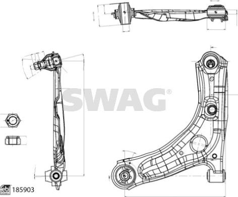 Swag 33 11 0144 - Sospensione a ruote indipendenti www.autoricambit.com