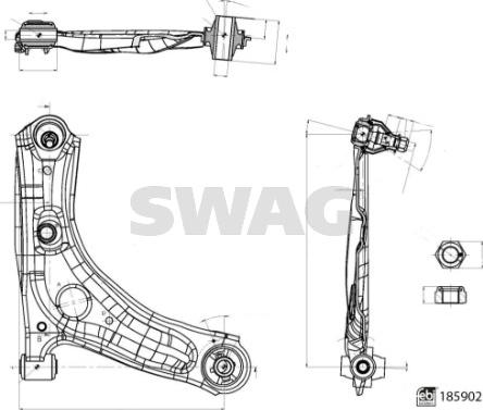 Swag 33 11 0143 - Sospensione a ruote indipendenti www.autoricambit.com