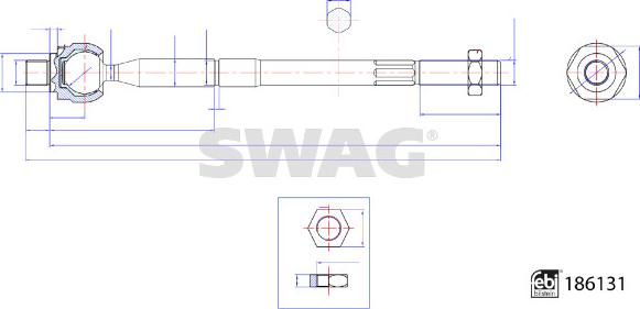 Swag 33 11 0260 - Giunto assiale, Asta trasversale www.autoricambit.com