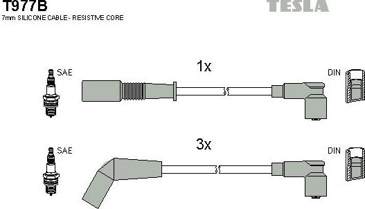 TESLA T977B - Kit cavi accensione www.autoricambit.com