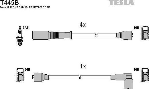 TESLA T445B - Kit cavi accensione www.autoricambit.com