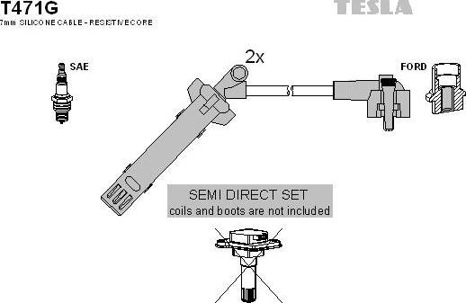 TESLA T471G - Kit cavi accensione www.autoricambit.com