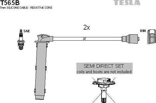 TESLA T565B - Kit cavi accensione www.autoricambit.com