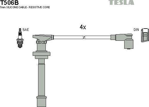 TESLA T506B - Kit cavi accensione www.autoricambit.com