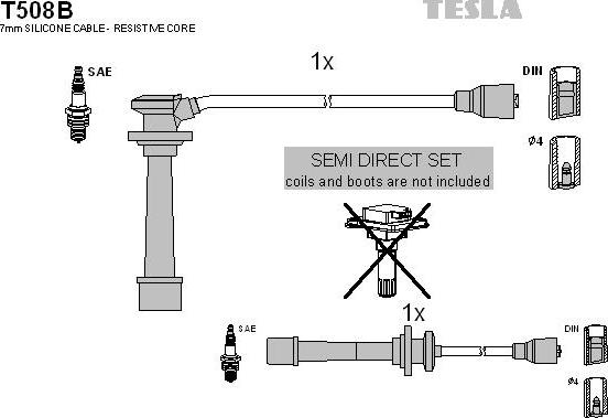 TESLA T508B - Kit cavi accensione www.autoricambit.com
