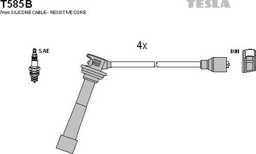 TESLA T585B - Kit cavi accensione www.autoricambit.com