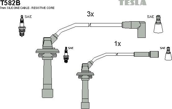 TESLA T582B - Kit cavi accensione www.autoricambit.com