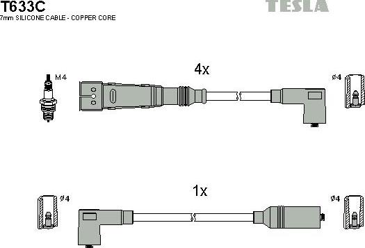 TESLA T633C - Kit cavi accensione www.autoricambit.com