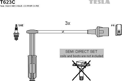 TESLA T623C - Kit cavi accensione www.autoricambit.com