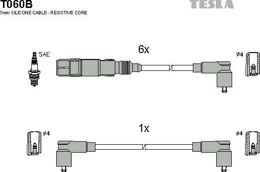 TESLA T060B - Kit cavi accensione www.autoricambit.com