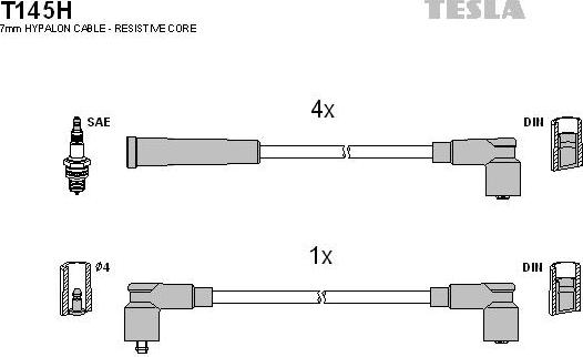 TESLA T145H - Kit cavi accensione www.autoricambit.com