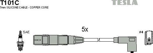 TESLA T101C - Kit cavi accensione www.autoricambit.com
