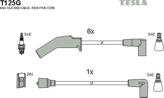 TESLA T125G - Kit cavi accensione www.autoricambit.com