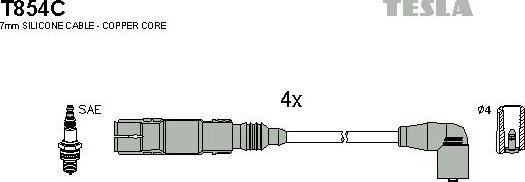 TESLA T854C - Kit cavi accensione www.autoricambit.com