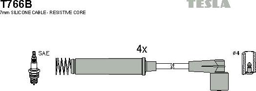TESLA T766B - Kit cavi accensione www.autoricambit.com