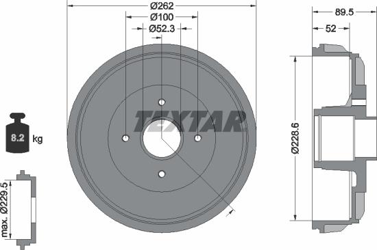 Textar 94049700 - Tamburo freno www.autoricambit.com