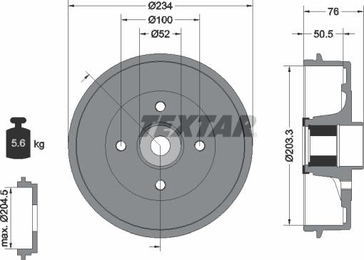 Textar 94042400 - Tamburo freno www.autoricambit.com