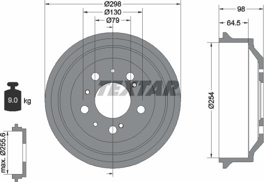 Textar 94014600 - Tamburo freno www.autoricambit.com