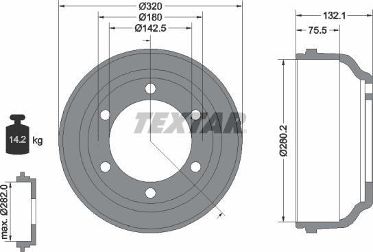 Textar 94013300 - Tamburo freno www.autoricambit.com