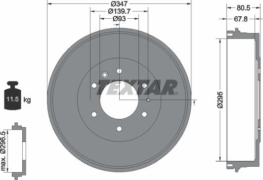 Textar 94035400 - Tamburo freno www.autoricambit.com