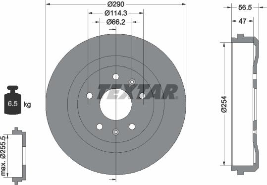 Textar 94030900 - Tamburo freno www.autoricambit.com