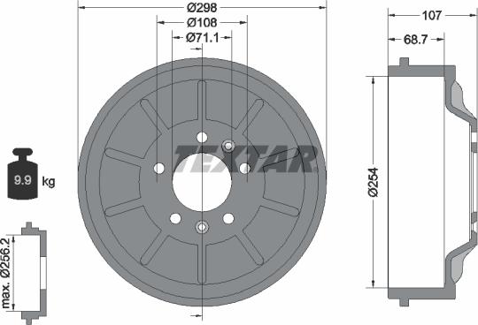 Textar 94032900 - Tamburo freno www.autoricambit.com