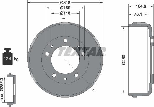 Textar 94024600 - Tamburo freno www.autoricambit.com