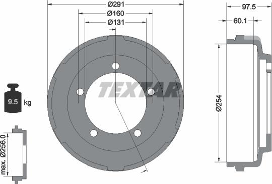 Textar 94024700 - Tamburo freno www.autoricambit.com