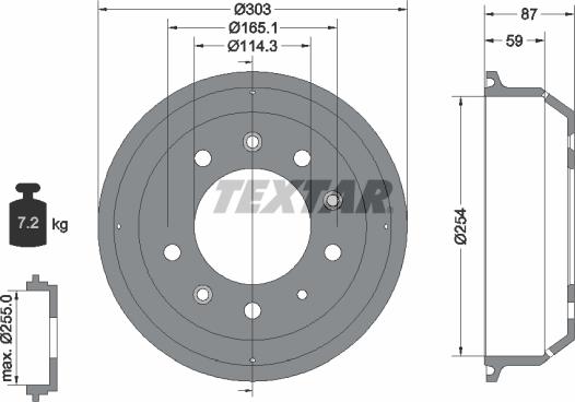 Textar 94028600 - Tamburo freno www.autoricambit.com