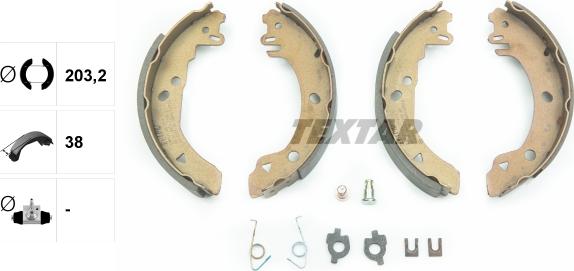 Textar 91042000 - Kit freno, freni a tamburo www.autoricambit.com