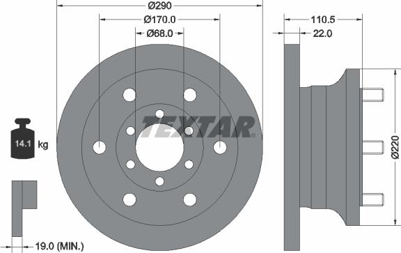 Textar 93095100 - Discofreno www.autoricambit.com