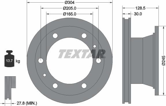 Textar 93084800 - Discofreno www.autoricambit.com