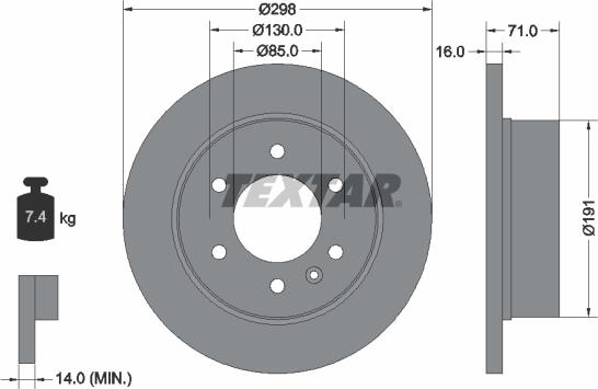 Textar 93143300 - Discofreno www.autoricambit.com