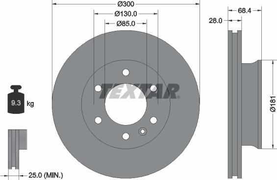 Textar 93143200 - Discofreno www.autoricambit.com