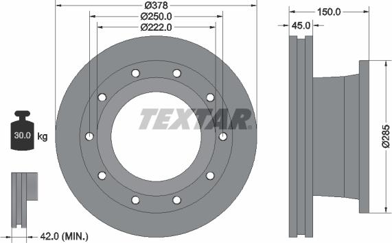 Textar 93117700 - Discofreno www.autoricambit.com