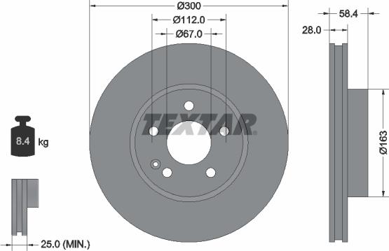 Textar 93123400 - Discofreno www.autoricambit.com