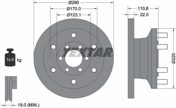 Textar 93175400 - Discofreno www.autoricambit.com