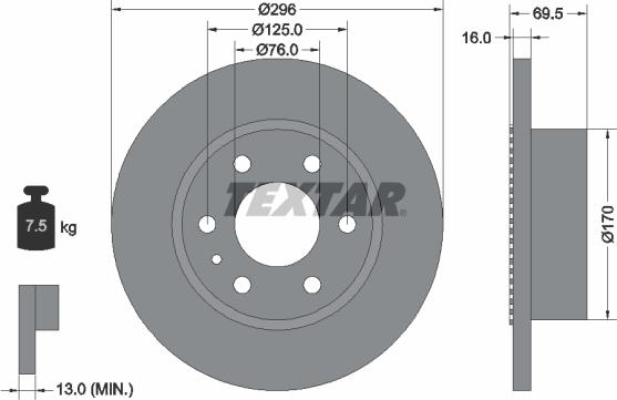 Textar 93177500 - Discofreno www.autoricambit.com