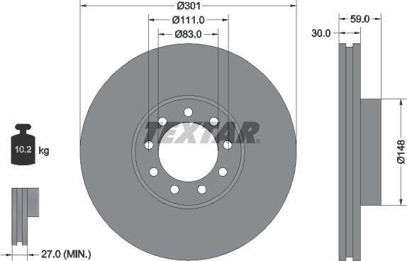 Textar 93177600 - Discofreno www.autoricambit.com