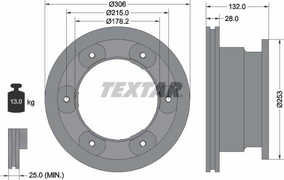 Textar 93177700 - Discofreno www.autoricambit.com