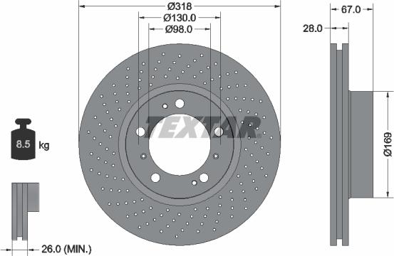 Textar 92099905 - Discofreno www.autoricambit.com