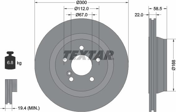 Textar 92099500 - Discofreno www.autoricambit.com