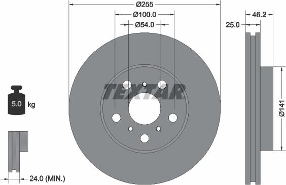 Textar 92094400 - Discofreno www.autoricambit.com