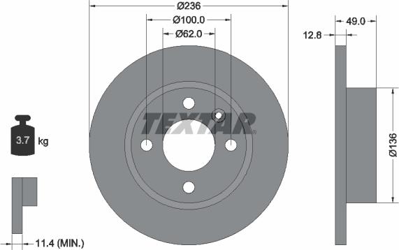 Textar 92090400 - Discofreno www.autoricambit.com