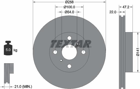 Textar 92090500 - Discofreno www.autoricambit.com