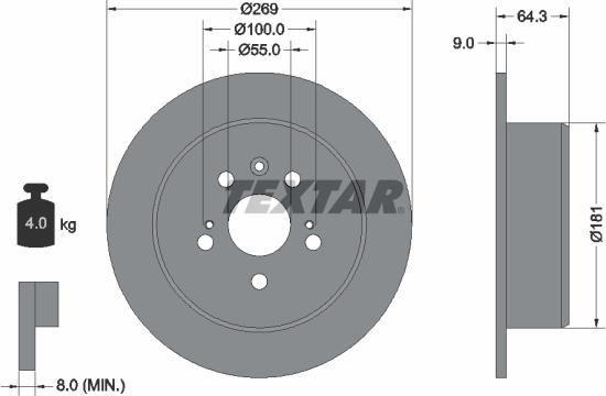 Textar 92090700 - Discofreno www.autoricambit.com