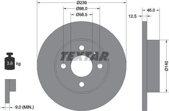 Textar 92044000 - Discofreno www.autoricambit.com