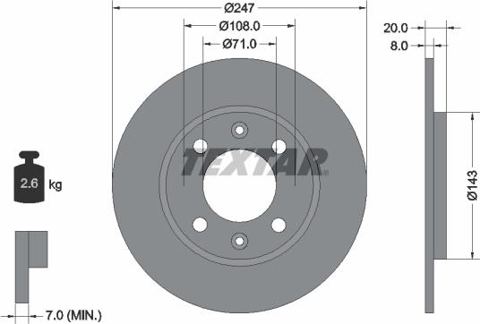 Textar 92043200 - Discofreno www.autoricambit.com