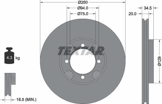 Textar 92047200 - Discofreno www.autoricambit.com